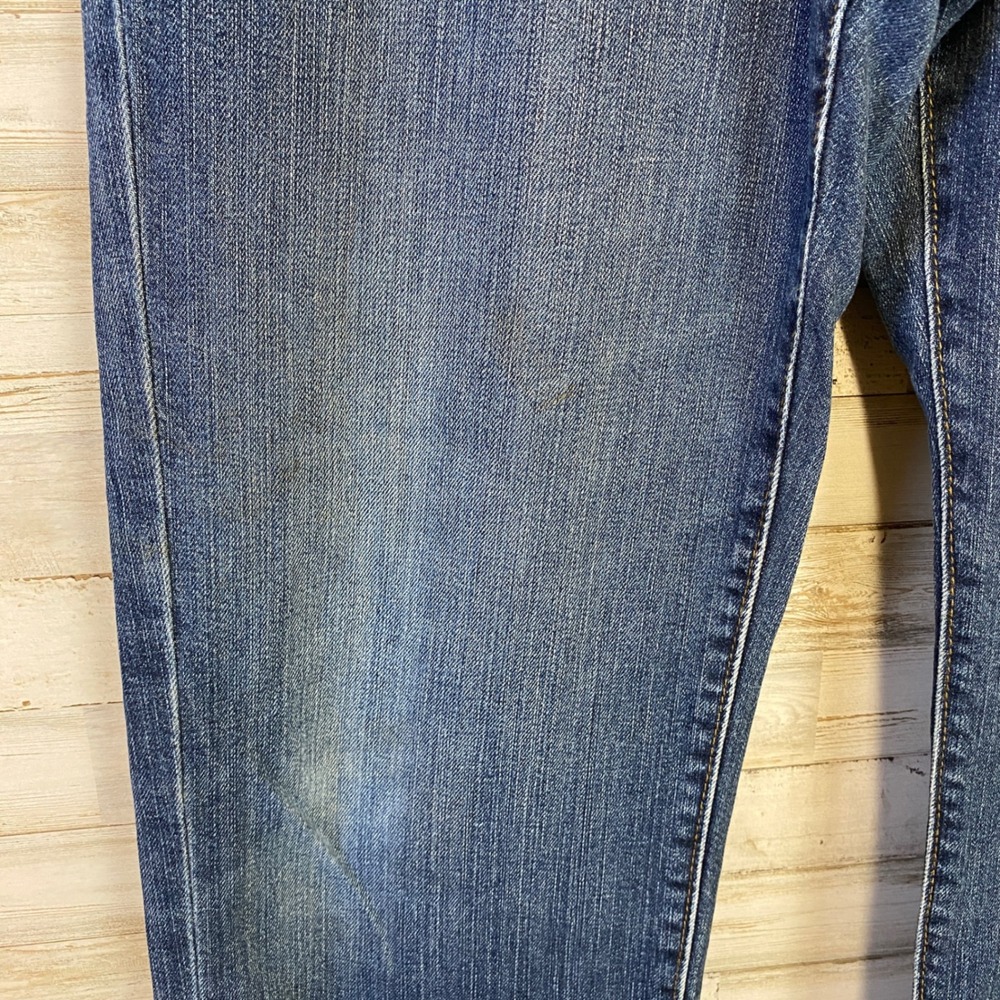 WORN Aged Denim Jeans Men 36x34 Blue Denim Straight Designer Streetwear - Picture 14 of 16